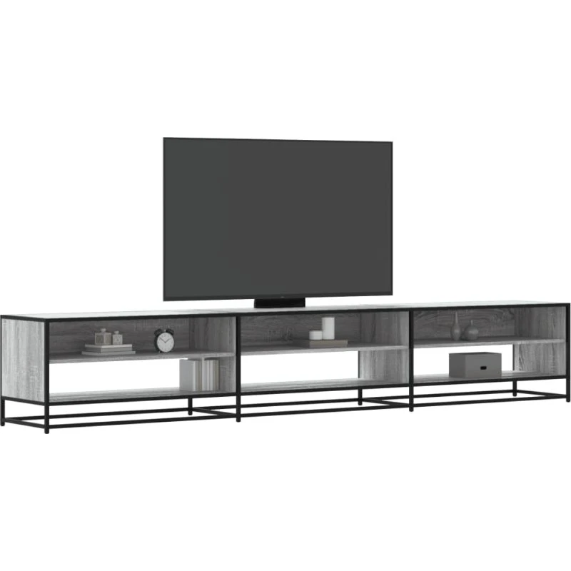 vidaXL tv-bord 270x40x46 cm grå sonoma-eg konstrueret træ