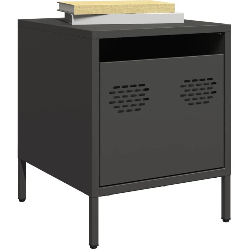 vidaXL Sengeborde 2 stk. 35x39x43,5 cm stål sort