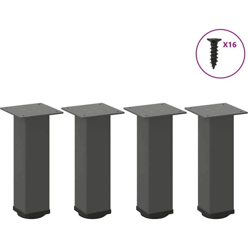 vidaXL sofabordsben 4 stk. antracit 30-32 cm stål