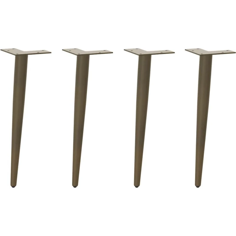 vidaXL sofabordben konisk form 4 stk. naturstål 30-31 cm