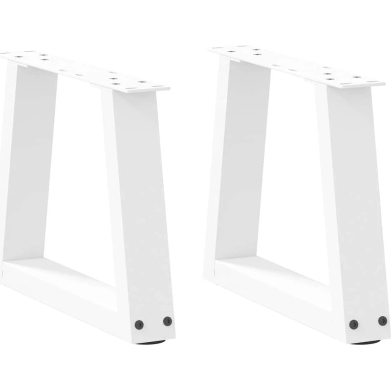 vidaXL V-formet sofabordsben 2 stk. hvid 30x(30-31,3) cm stål