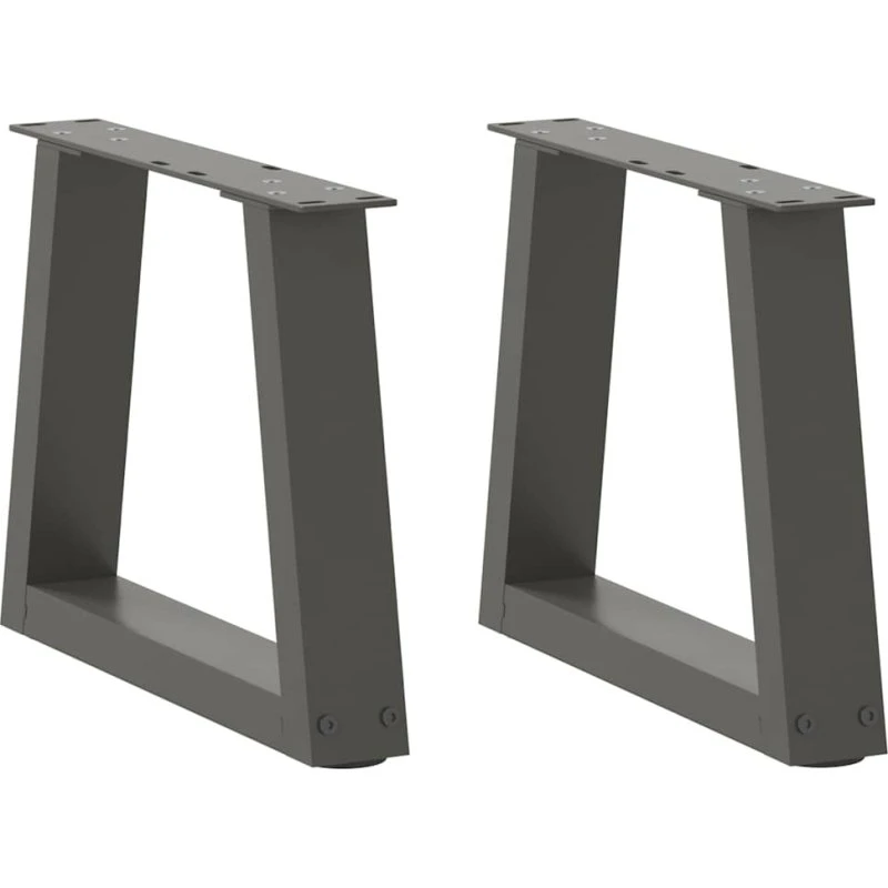 vidaXL V-formet sofabordben 2 stk. antracit 30x(30-31,3) cm stål