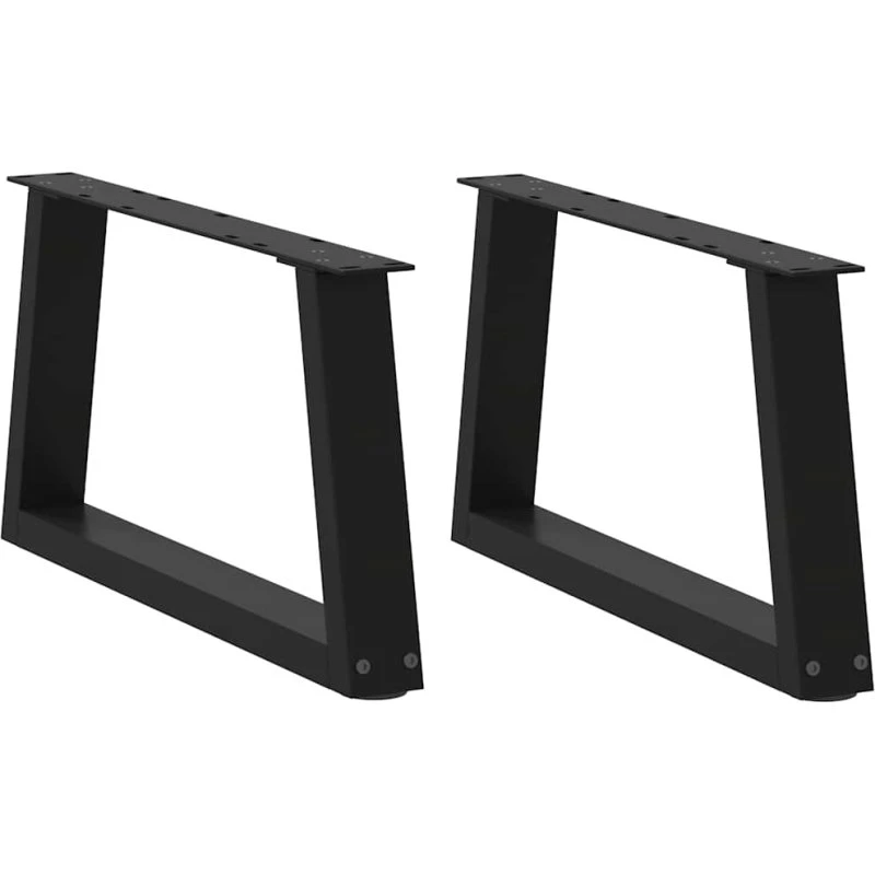 vidaXL V-formet sofabordsben 2 stk. sort 50x(30-31,3) cm stål
