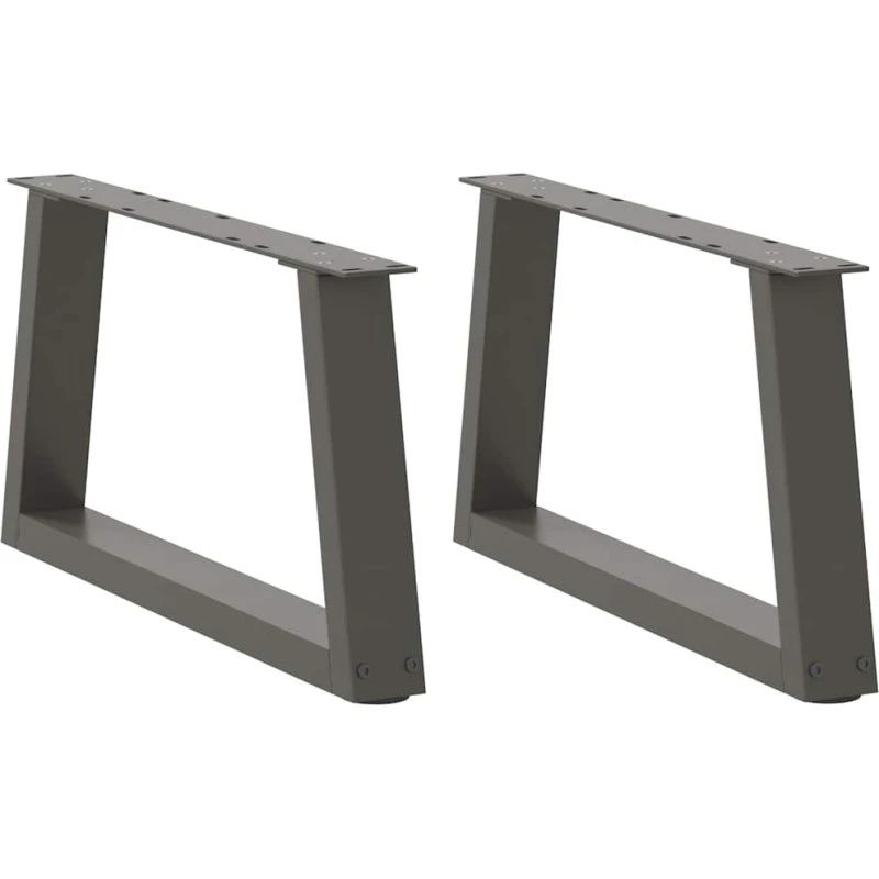 vidaXL V-formet sofabordsben 2 stk. antracit 70x(30-31,3) cm stål