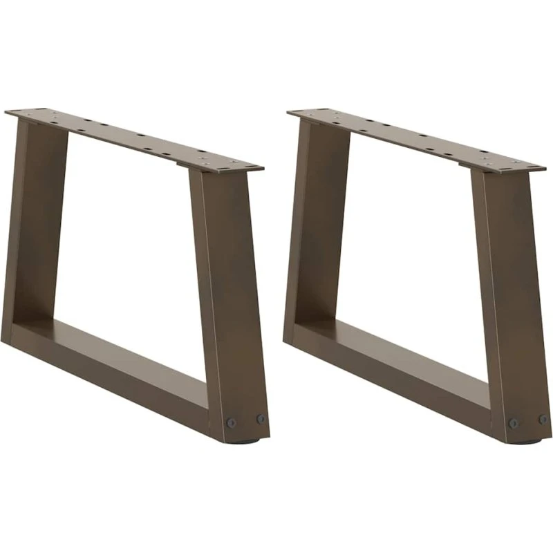vidaXL V-formet sofabordsben 2 stk. naturstål 70x(30-31,3) cm