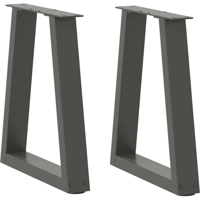 vidaXL V-formet sofabordsben 2 stk. antracit 38 x (42-43,3) cm stål