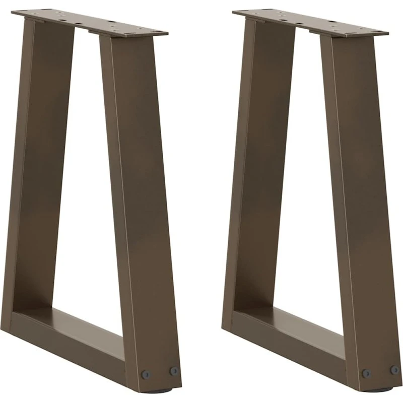 vidaXL V-formet sofabordsben 2 stk. naturstål 38 x (42-43,3) cm