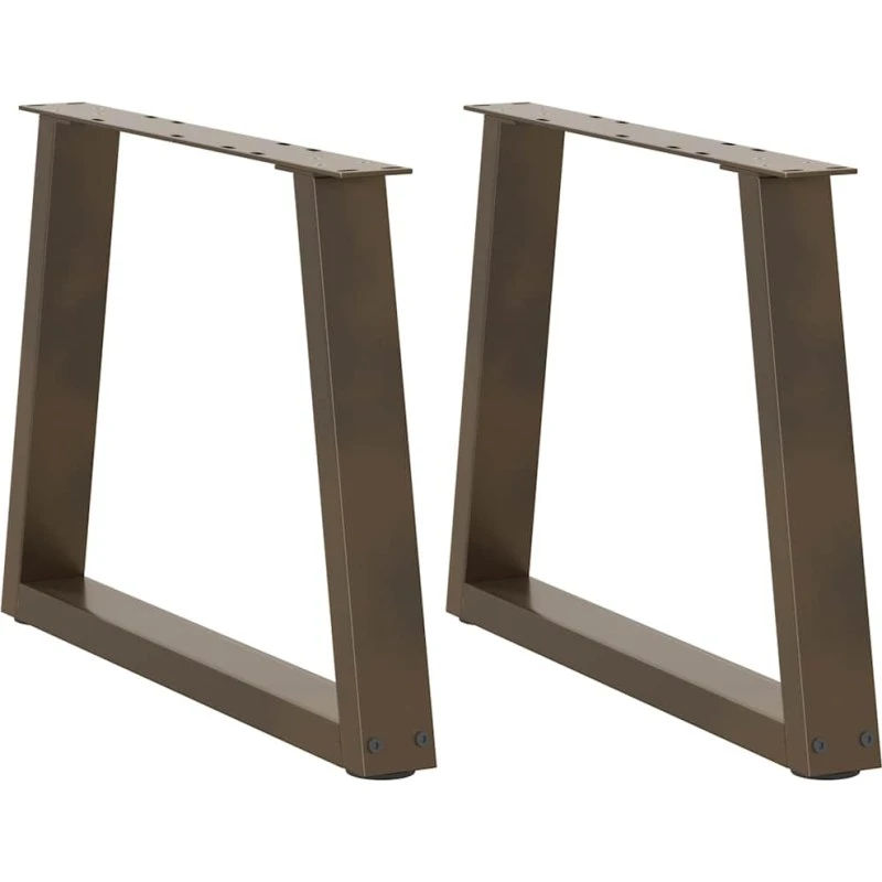 vidaXL V-formet sofabordsben 2 stk. naturstål 50x(42-43,3) cm