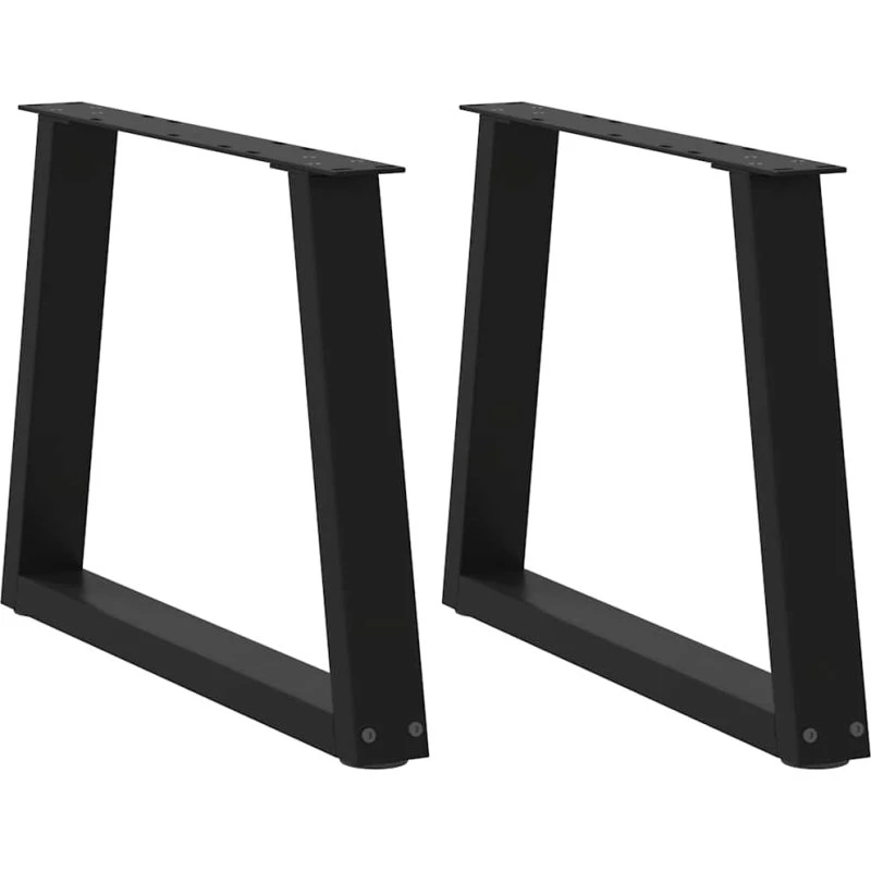vidaXL V-formet sofabordsben 2 stk. sort 60 x (42-43,3) cm stål