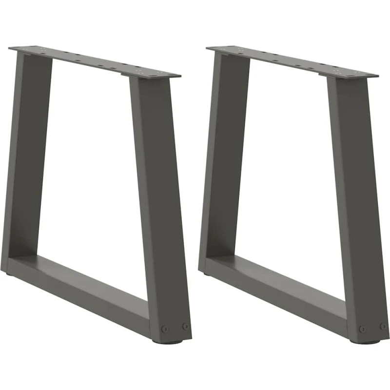 vidaXL V-formet sofabordsben 2 stk. antracit 60x(42-43,3) cm stål