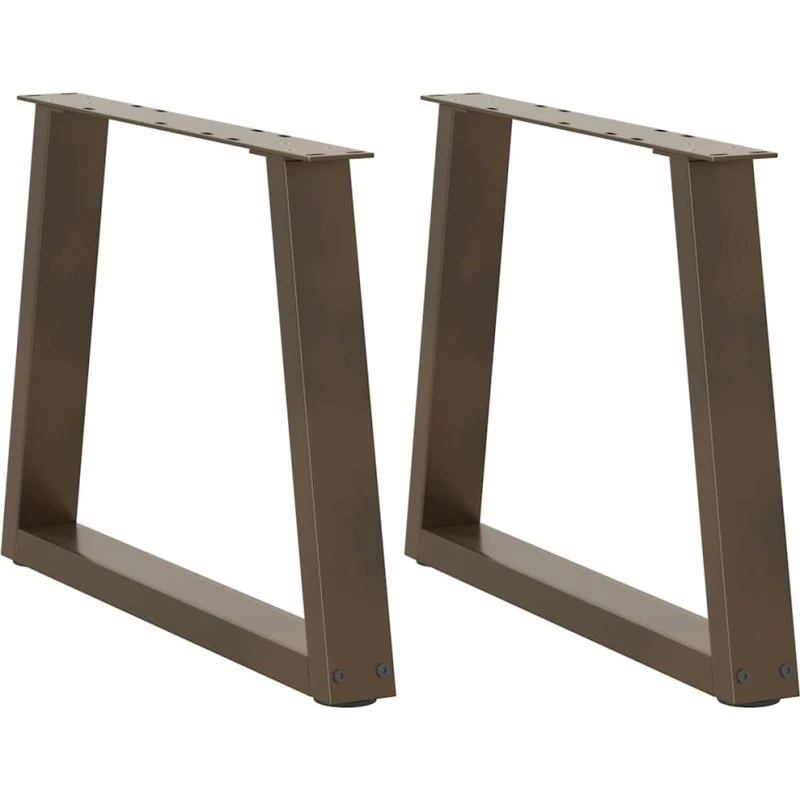 vidaXL V-formet sofabordsben 2 stk. naturstål 60x(42-43,3) cm