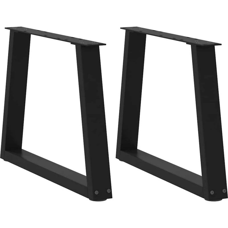 vidaXL V-formet sofabordsben 2 stk. sort 70 x (42-43,3) cm stål