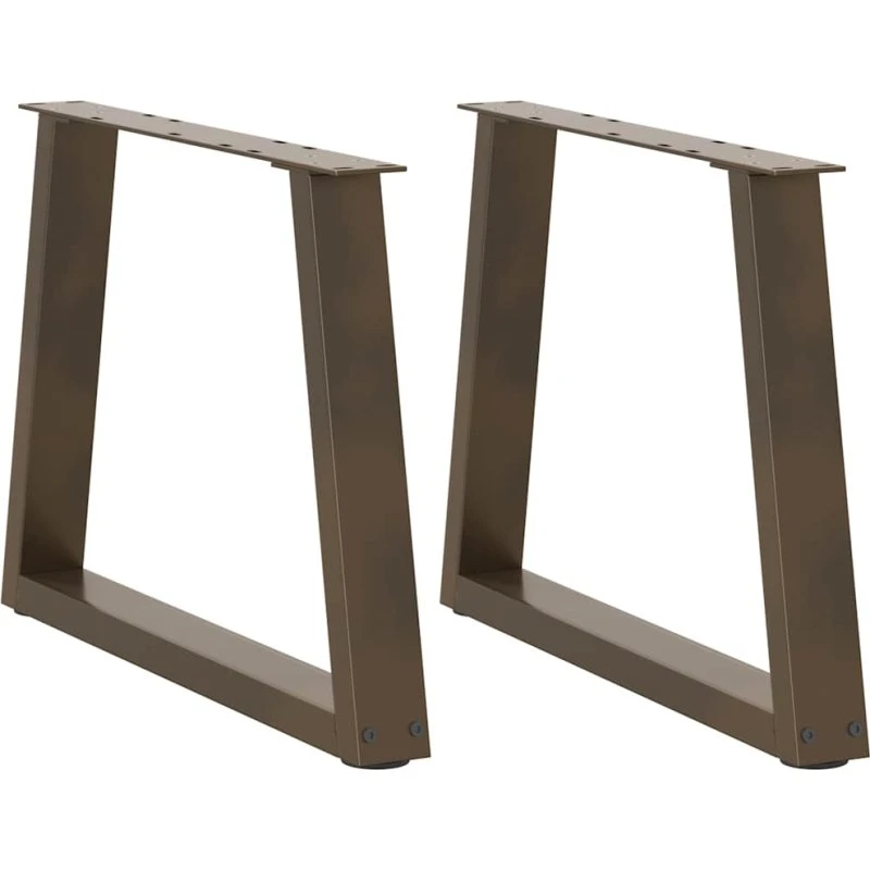vidaXL V-formet sofabordsben 2 stk. naturstål 70 x (42-43,3) cm