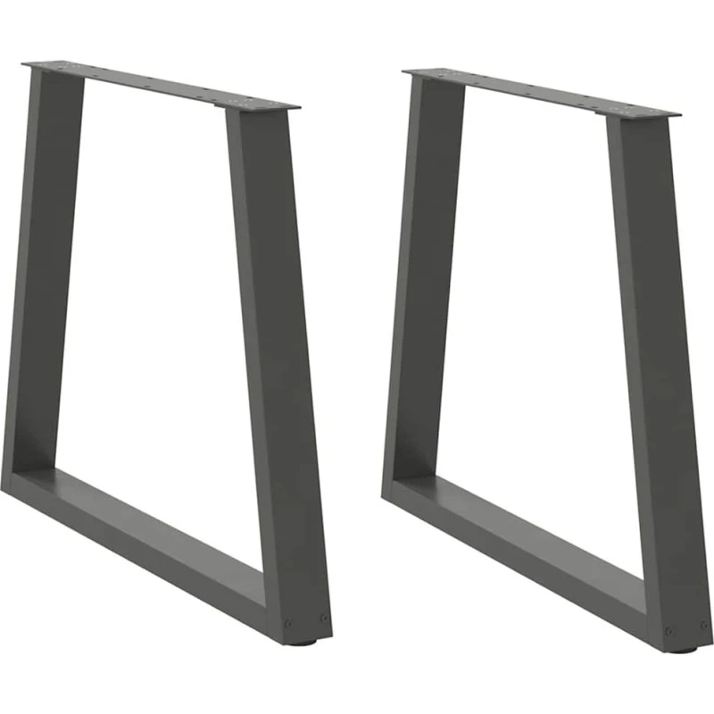 vidaXL V-formet spisebordsben 2 stk. antracit 70 x (72-73,3) cm stål