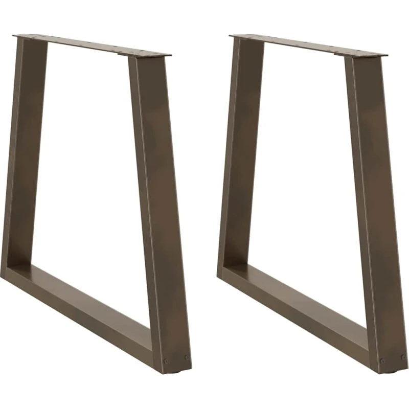 vidaXL V-formet spisebordsben 2 stk. naturstål 80x(72-73,3) cm
