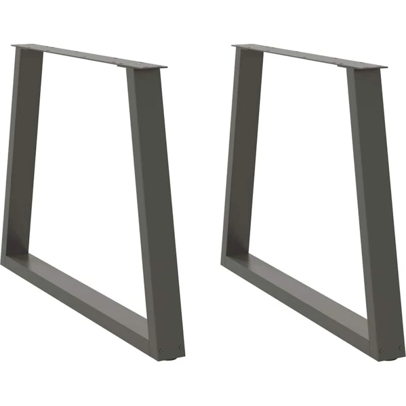 vidaXL V-formet spisebordsben 2 stk. antracit 90 x (72-73,3) cm stål