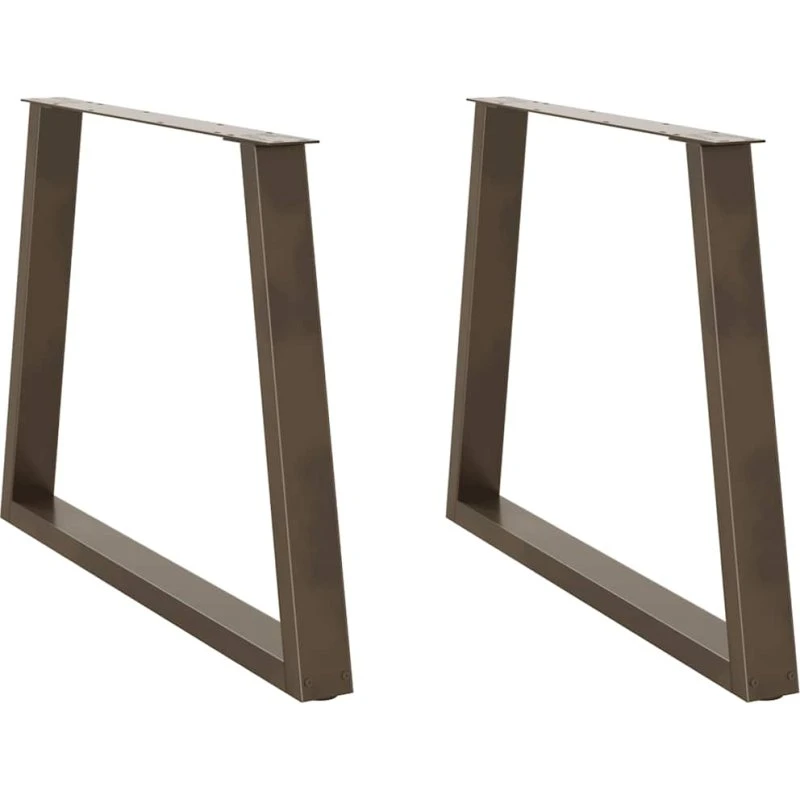 vidaXL Spisebordsben V-Form 2 stk. Naturstål 100x(72-73,3) cm