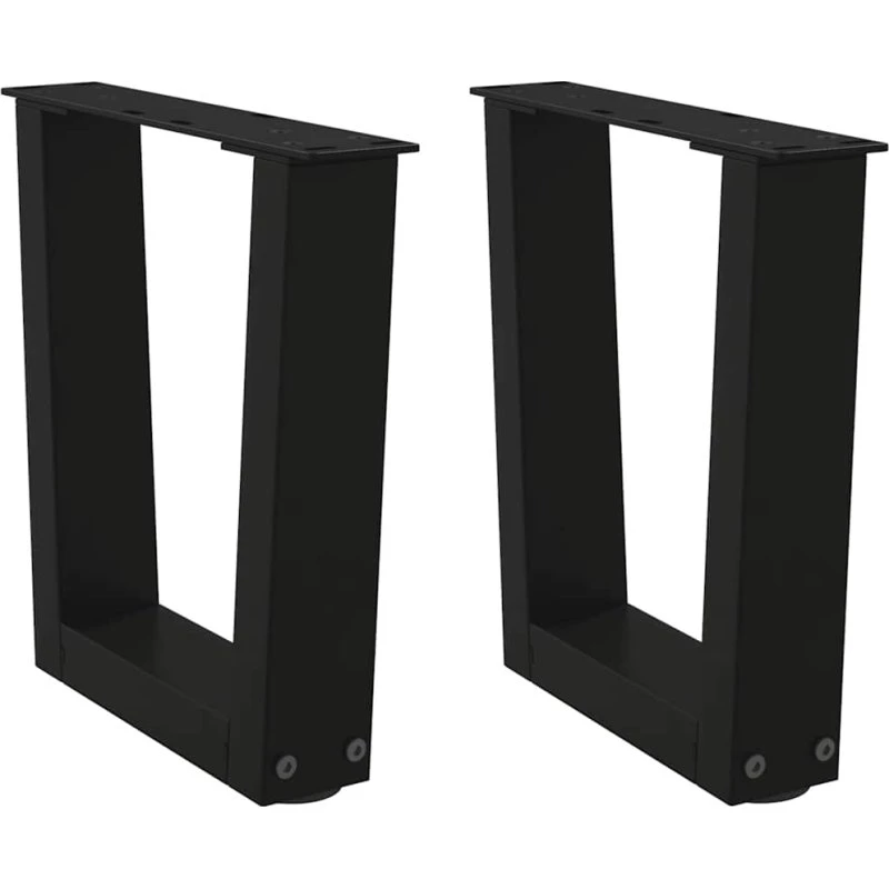vidaXL sofabordsben V-formet 2 stk. sort 30x(30-31,3) cm stål