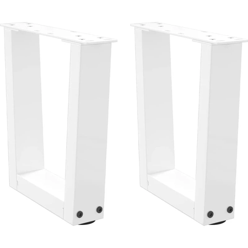 vidaXL sofabordsben V-formet 2 stk. hvid 30x(30-31,3) cm stål