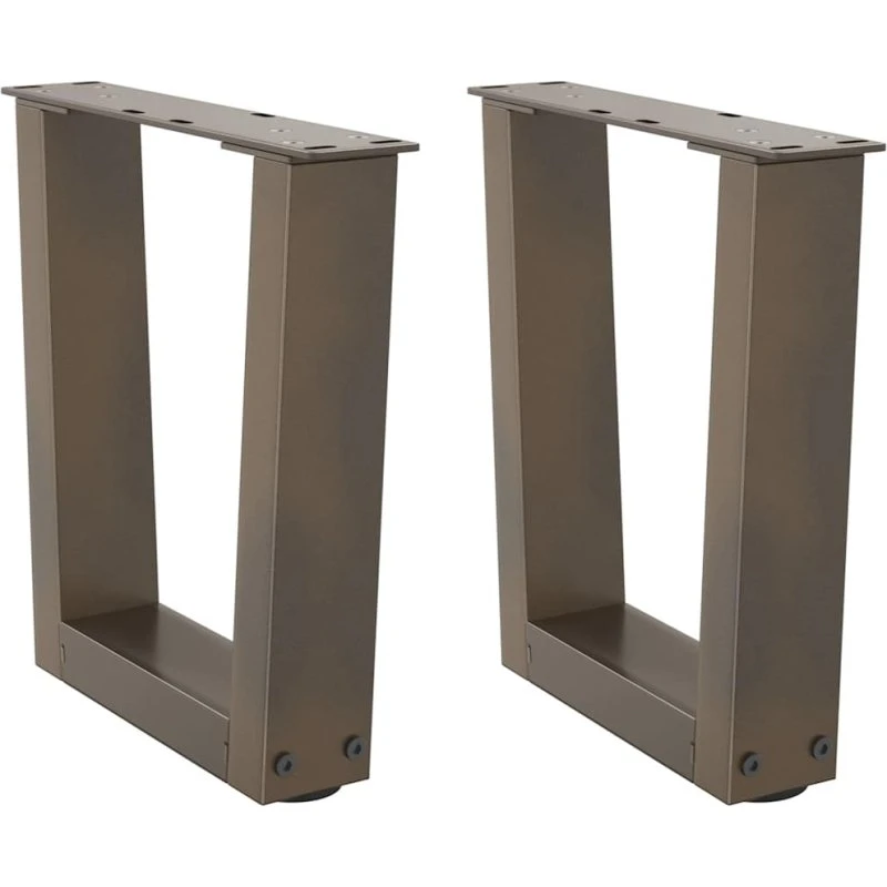 vidaXL V-formet sofabordsben 2 stk. naturstål 30x(30-31,3) cm