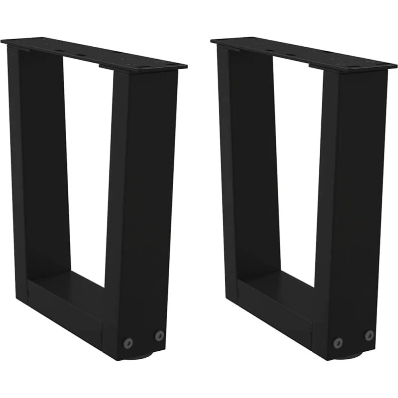 vidaXL V-formet sofabordben 2 stk. sort 40x(30-31,3) cm stål