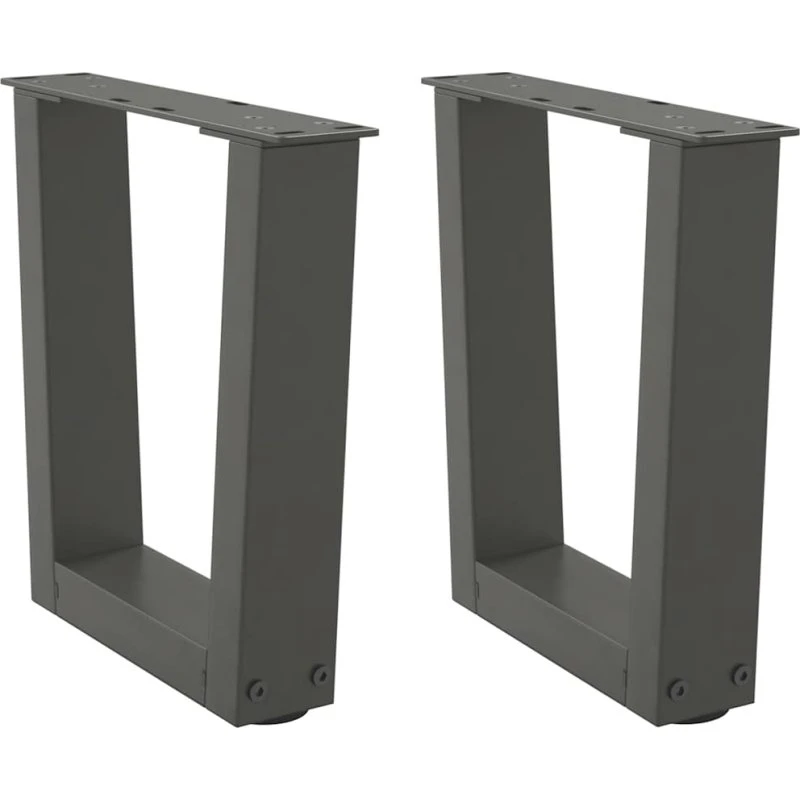 vidaXL sofabordsben V-formet 2 stk. antracit 40x(30-31,3) cm stål