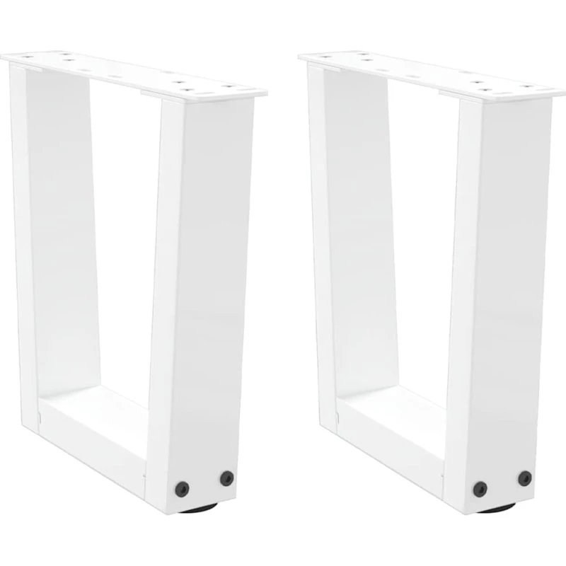 vidaXL V-formet sofabordsben 2 stk. hvid 40x(30-31,3) cm stål