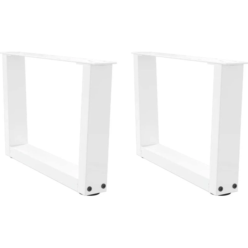 vidaXL sofabordsben V-formet 2 stk. hvid 50x(30-31,3) cm stål
