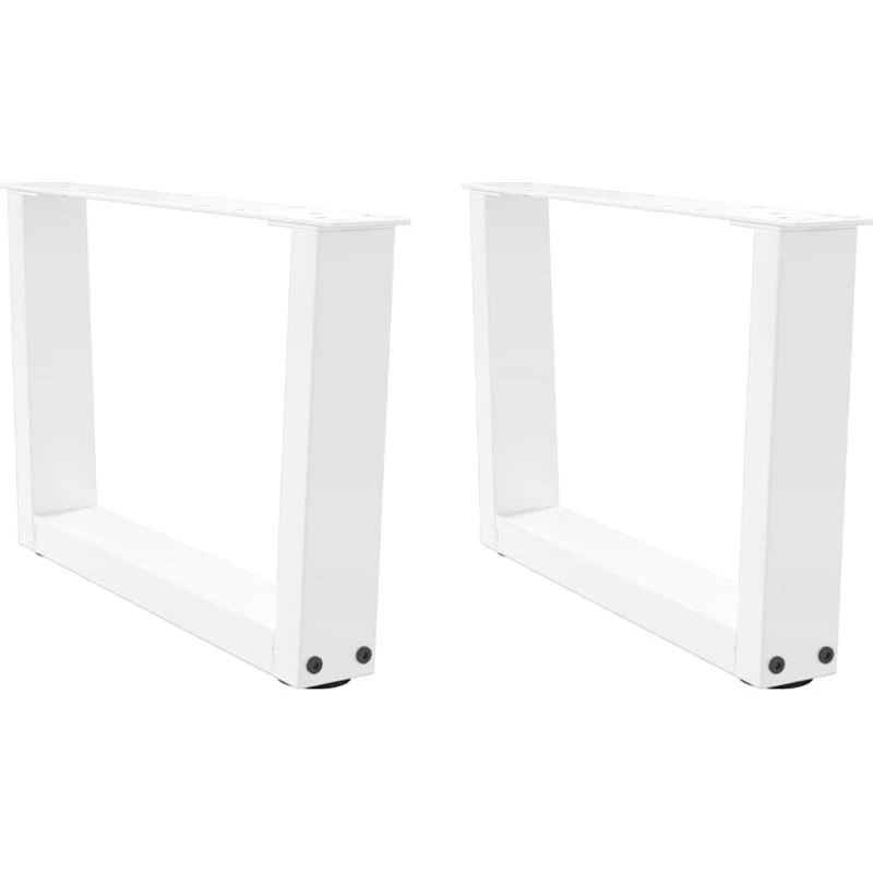 vidaXL sofabordsben V-formet 2 stk. hvid 60 x (30-31,3) cm stål