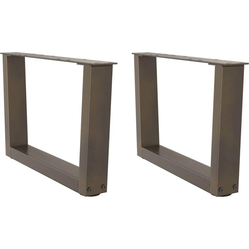 vidaXL V-formet sofabordsben 2 stk. naturstål 60x(30-31,3) cm
