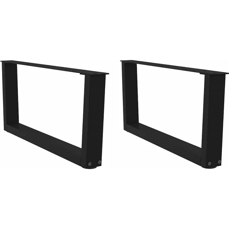 vidaXL V-formet sofabordsben 2 stk. sort 70 x (30-31,3) cm stål