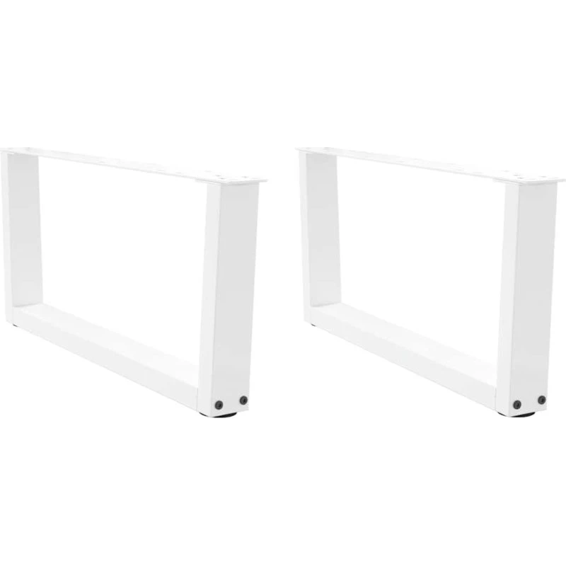 vidaXL V-formet sofabordsben 2 stk. hvid 70 x (30-31,3) cm stål