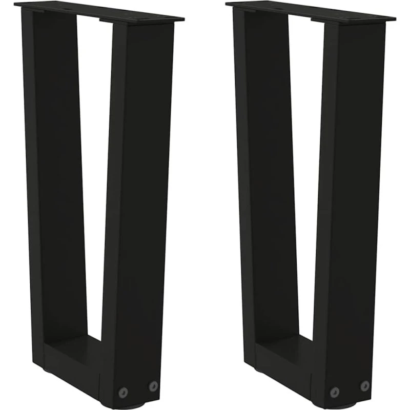 vidaXL sofabordsben V-formet 2 stk. sort 28 x (42-43,3) cm stål
