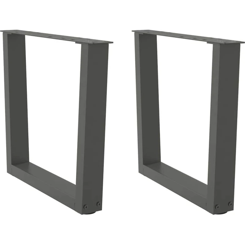 vidaXL V-formet sofabordsben 2 stk. antracit 50x(42-43,3) cm stål