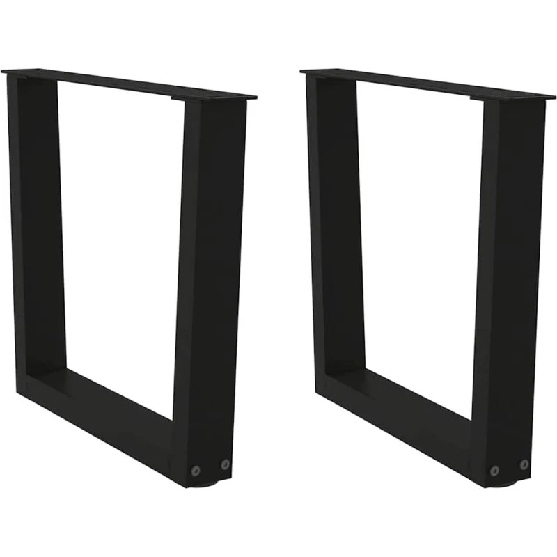 vidaXL V-formet sofabordsben 2 stk. sort 60 x (42-43,3) cm stål