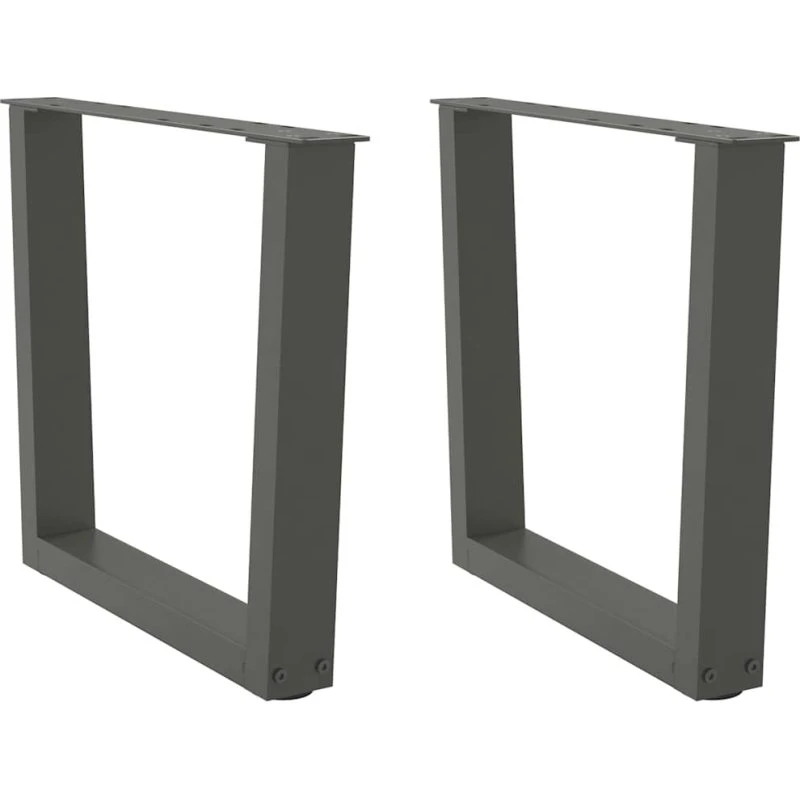 vidaXL V-formet sofabordsben 2 stk. antracit 60x(42-43,3) cm stål