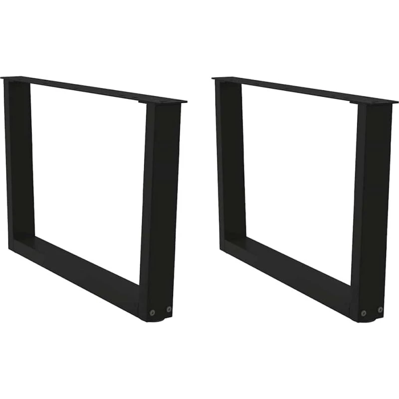 vidaXL V-formet sofabordsben 2 stk. sort 70 x (42-43,3) cm stål