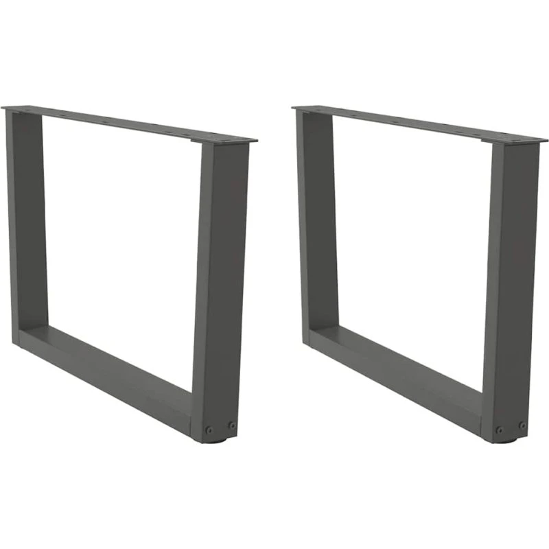 vidaXL sofabordsben V-formet 2 stk. antracit 70 x (42-43,3) cm stål