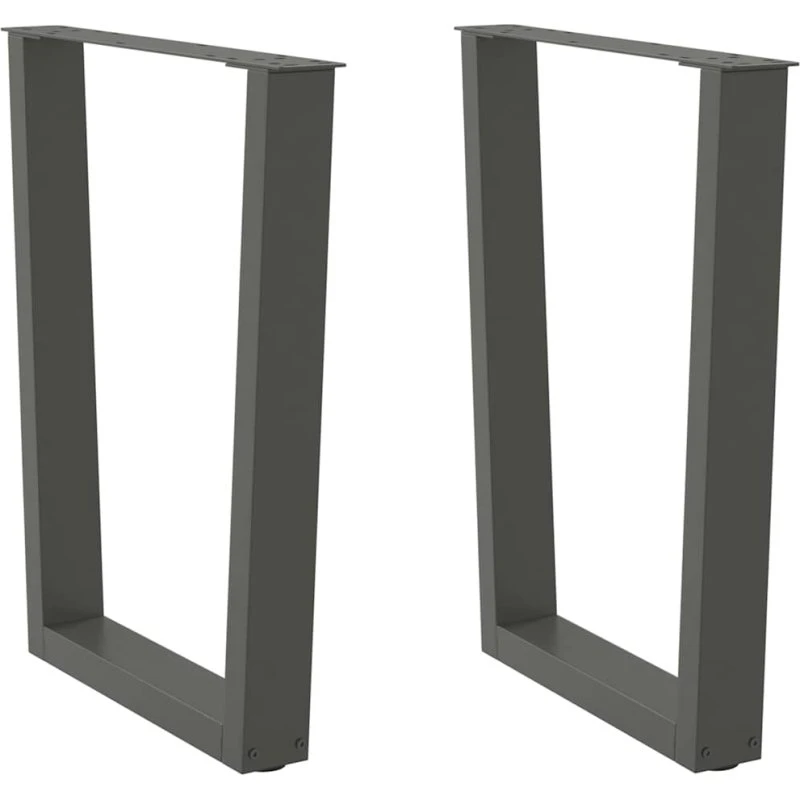 vidaXL V-formet spisebordsben 2 stk. antracit 70 x (72-73,3) cm stål