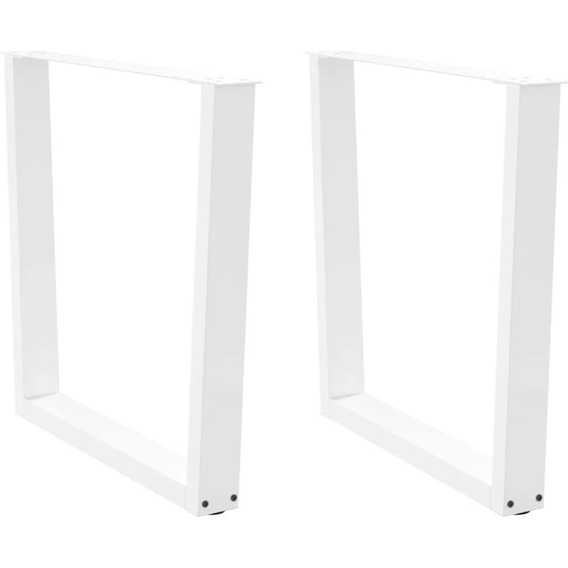 vidaXL V-formet spisebordsben 2 stk. hvid 80x(72-73,3) cm stål