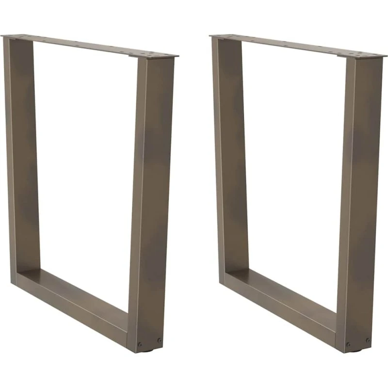 vidaXL Spisebordsben V-Formet 2 stk. Naturstål 90 x (72-73,3) cm