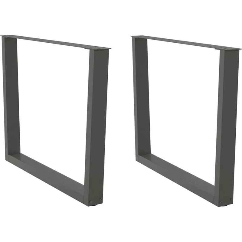 vidaXL V-formet spisebordsben 2 stk. antracit 100x(72-73,3) cm stål