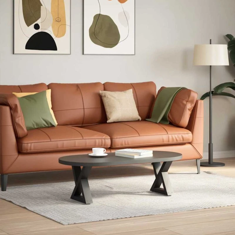 vidaXL sofabordsben 2 stk. antracit 30x(30-31,3) cm stål