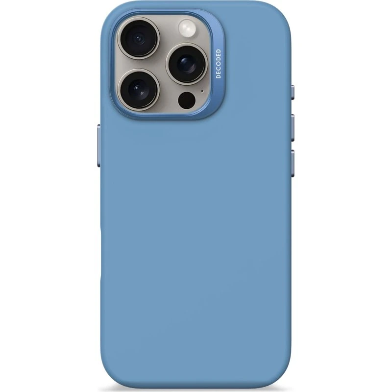 Decoded AntiMicrobial Silicone Case til iPhone 16 Pro, Blå