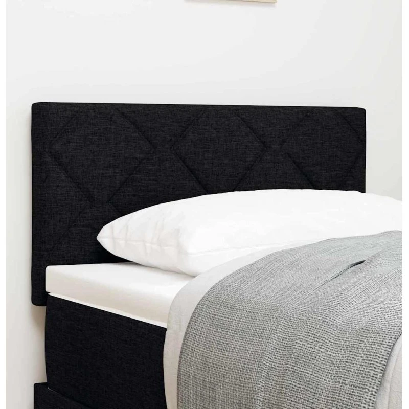 vidaXL LED-sengegavl Sort 80 cm Stof