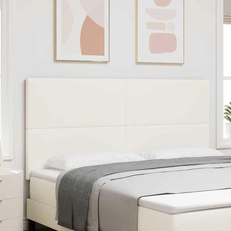 vidaXL LED-sengegavl creme 180 cm med lysstrimler