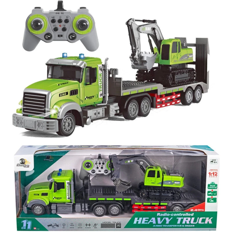 2-i-1 Radiostyret Lastbil & Gravko – 2,4 GHz (Genopladelig)