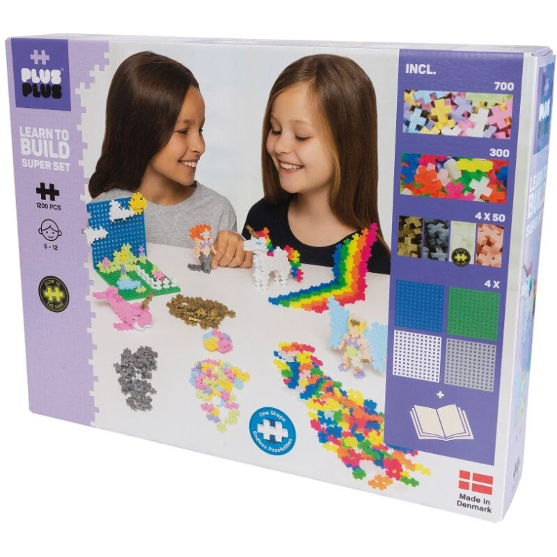 Plus-Plus Pastel Super Begyndersæt 1200 stk