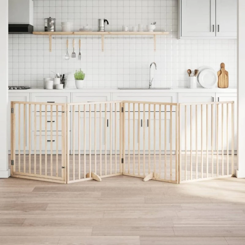 vidaXL Hundelåge 4 Paneler 320 cm Poppeltræ