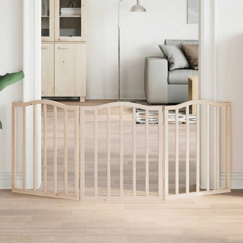 vidaXL Hundelåge 3 Paneler 150 cm Poppeltræ